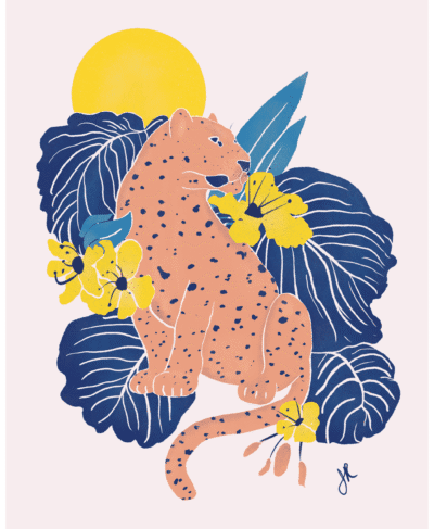 Sun-Kissed Jaguar Art Print *signed
